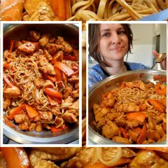 Domowy fast food: makaron po chińsku z kurczakiem w kwadrans