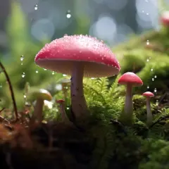Grzyb różowy kapelusz - Brzeg kapelusza krzyżówka