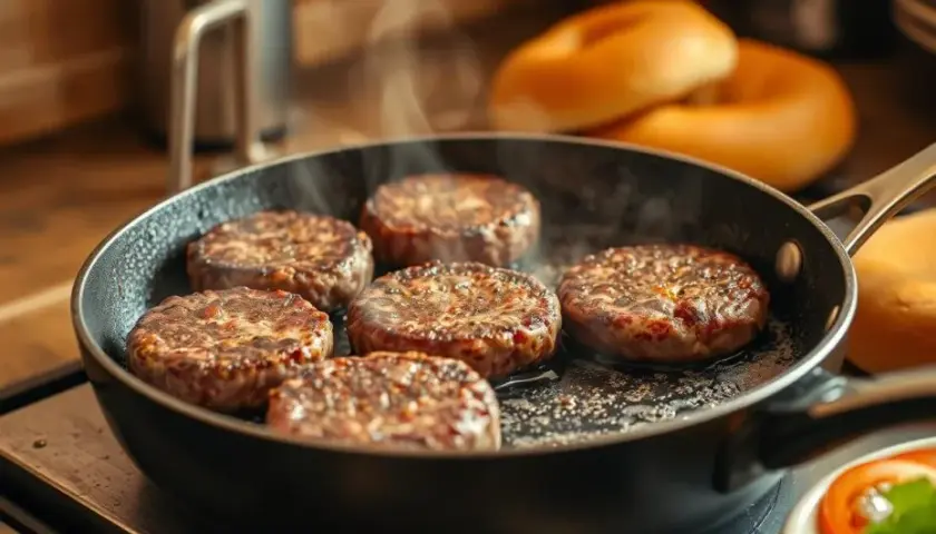 Jak smażyć burgery wołowe na patelni: 5 kroków do soczystego mięsa